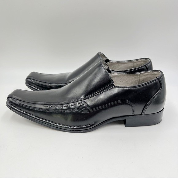 Stacy Adams Men Size 7.5 Templin Black Leather Bike Snip Toe Loafers Dress Shoes main image 5